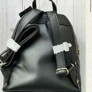 Elegant Black Quilted Backpack